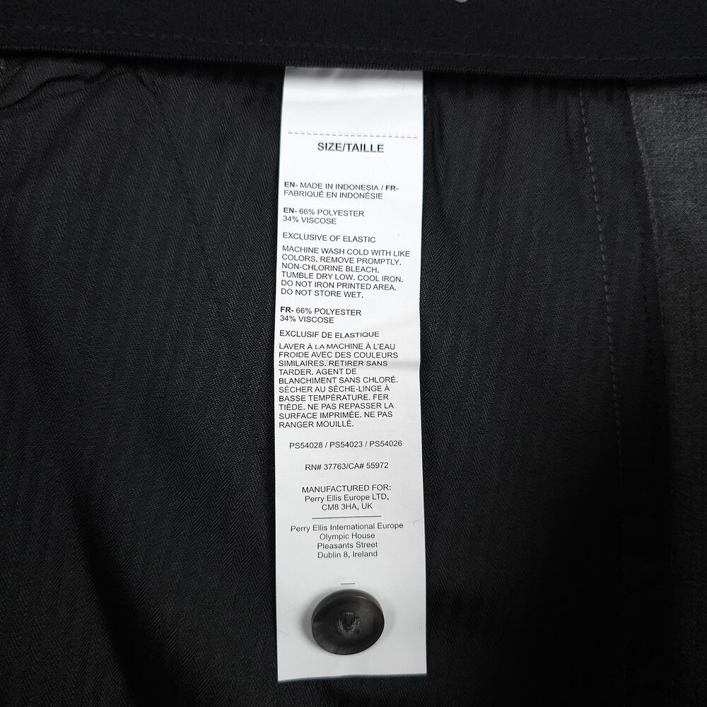 Perry Ellis Mens Slim Fit Dress Pants 36x29 Alloy Grey Solid Stretch Micro Twill - Picture 13 of 13